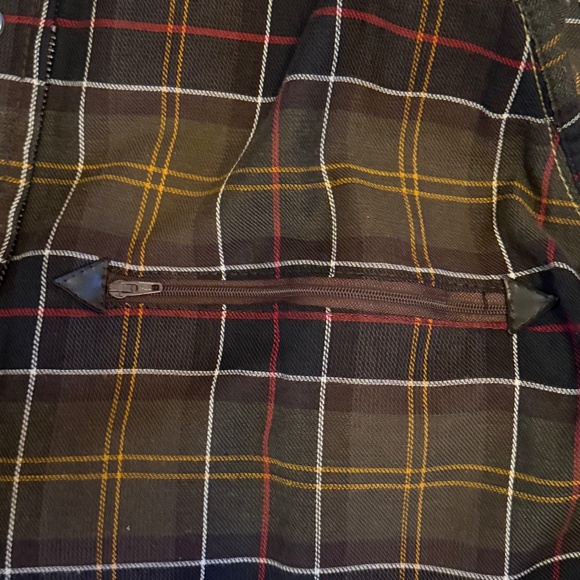 Classic Barbour Sporting Field Coat waxed cotton tartan lined XL - Picture 10 of 14